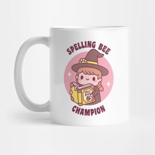 Cute Witch With Spell Book, Spelling Bee Champion Funny Mug